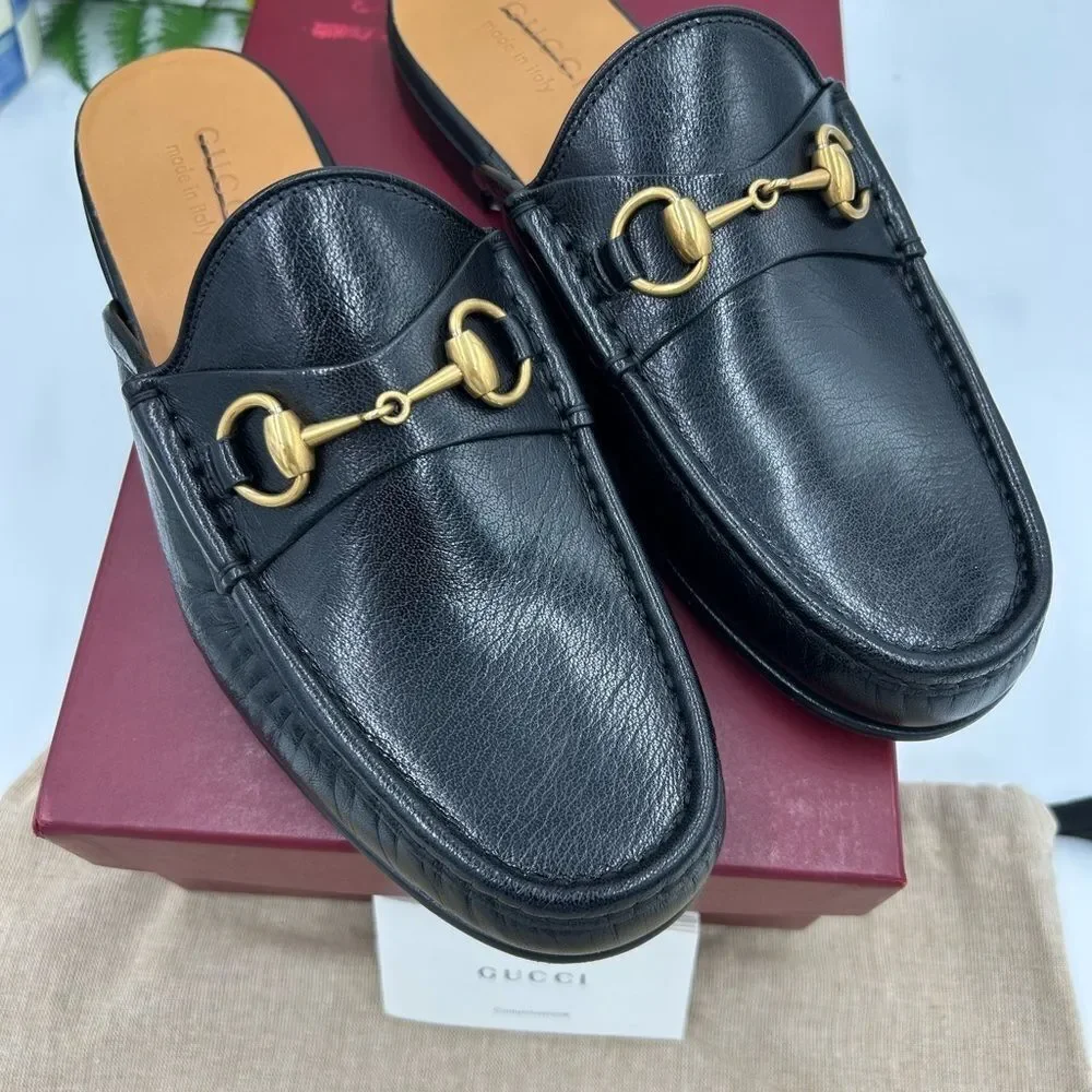 Men’s Gucci horse bit Roos  slip on loafers size 8, made in Italy